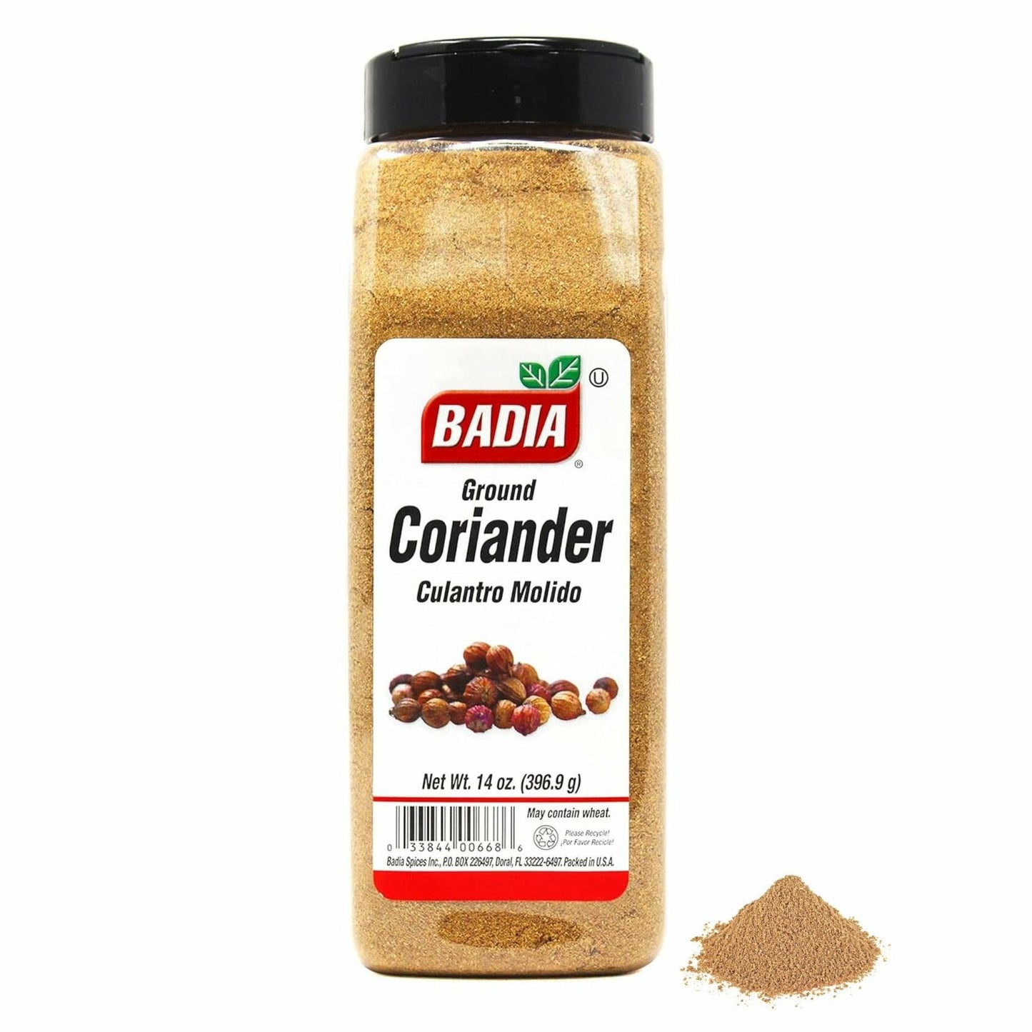 Badia Ground Coriander, 14 oz � Premium Culantro Spice for Cooking & Seasoning, Middle Eastern, Indian & Latin Cuisine