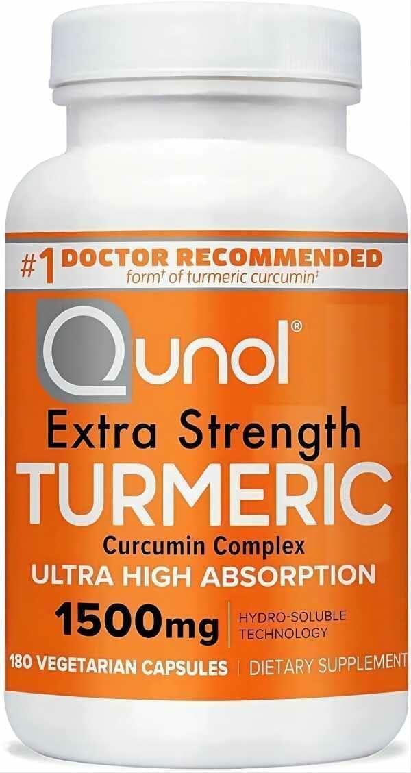 Turmeric Curcumin Supplement, Turmeric 1500mg with Ultra High Absorption, Extra Strength Capsules, 2 Month Supply, 180 Count