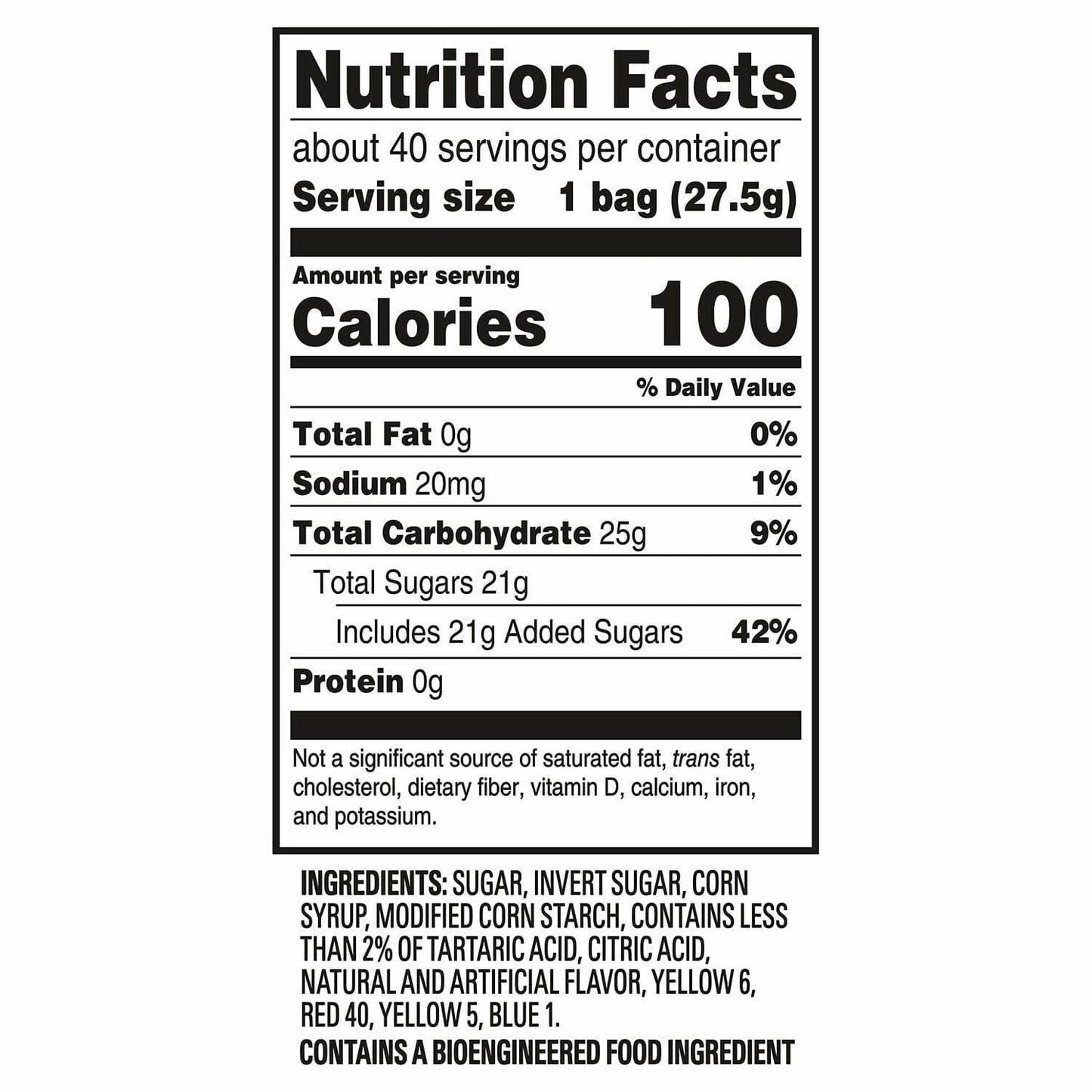 Sour & Chewy Candy, Bulk Pack, 40 - 0.97 oz, SOUR PATCH KIDS