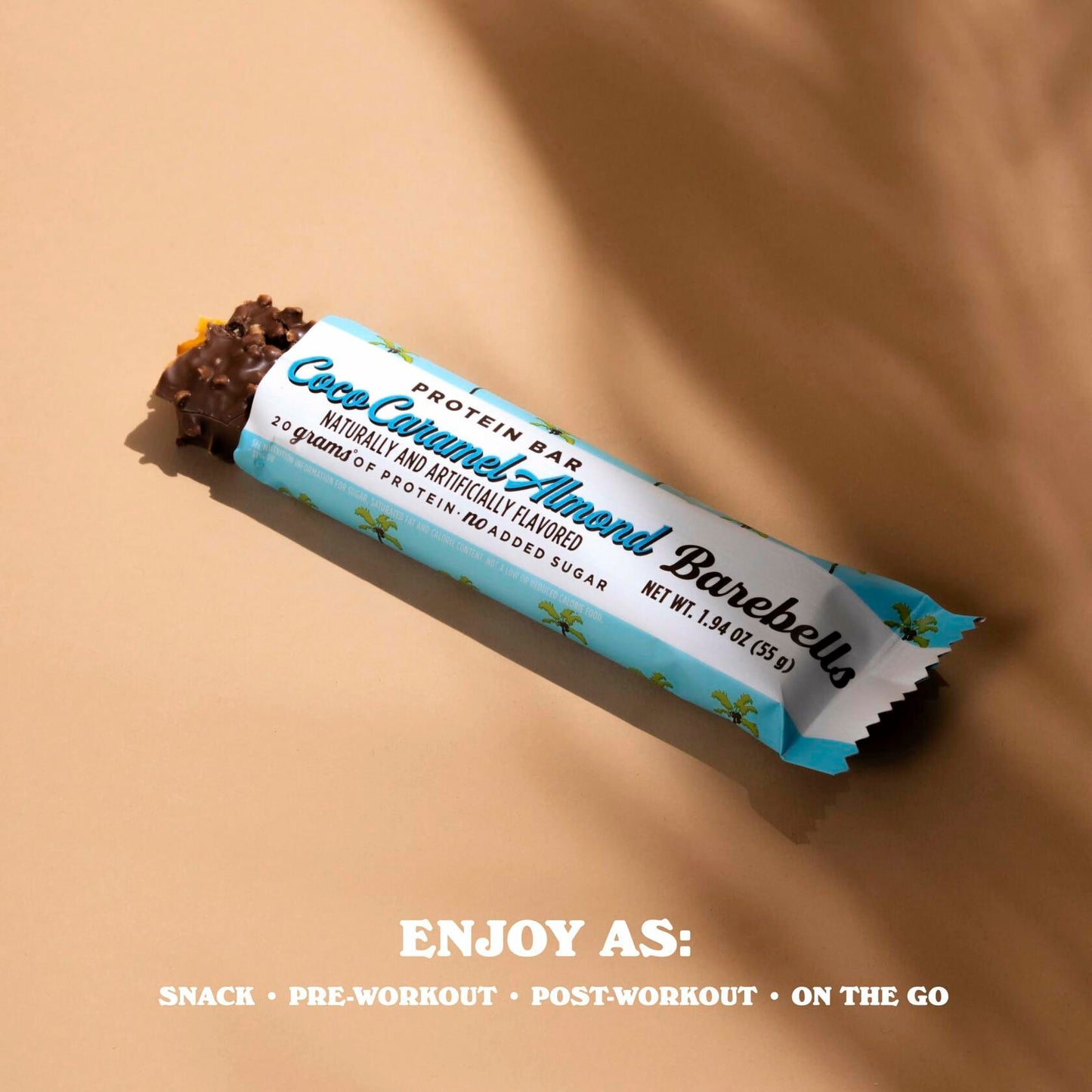 Barebells Protein Bars Coconut Caramel Almond - 12 Count, 20g High Protein Treats - Chocolate Nutrition Bar with 1g Total Sugars - On-The-Go Breakfast or Post-Workout Snack