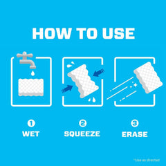 Extra Durable Cleaning Eraser Sponges, 15 Pack - Multipurpose Melamine Foam Scrubbers for Stubborn Stains, Dirt, Grime Removal on Walls, Floors, Appliances, Bathrooms, and Kitchen Surfaces