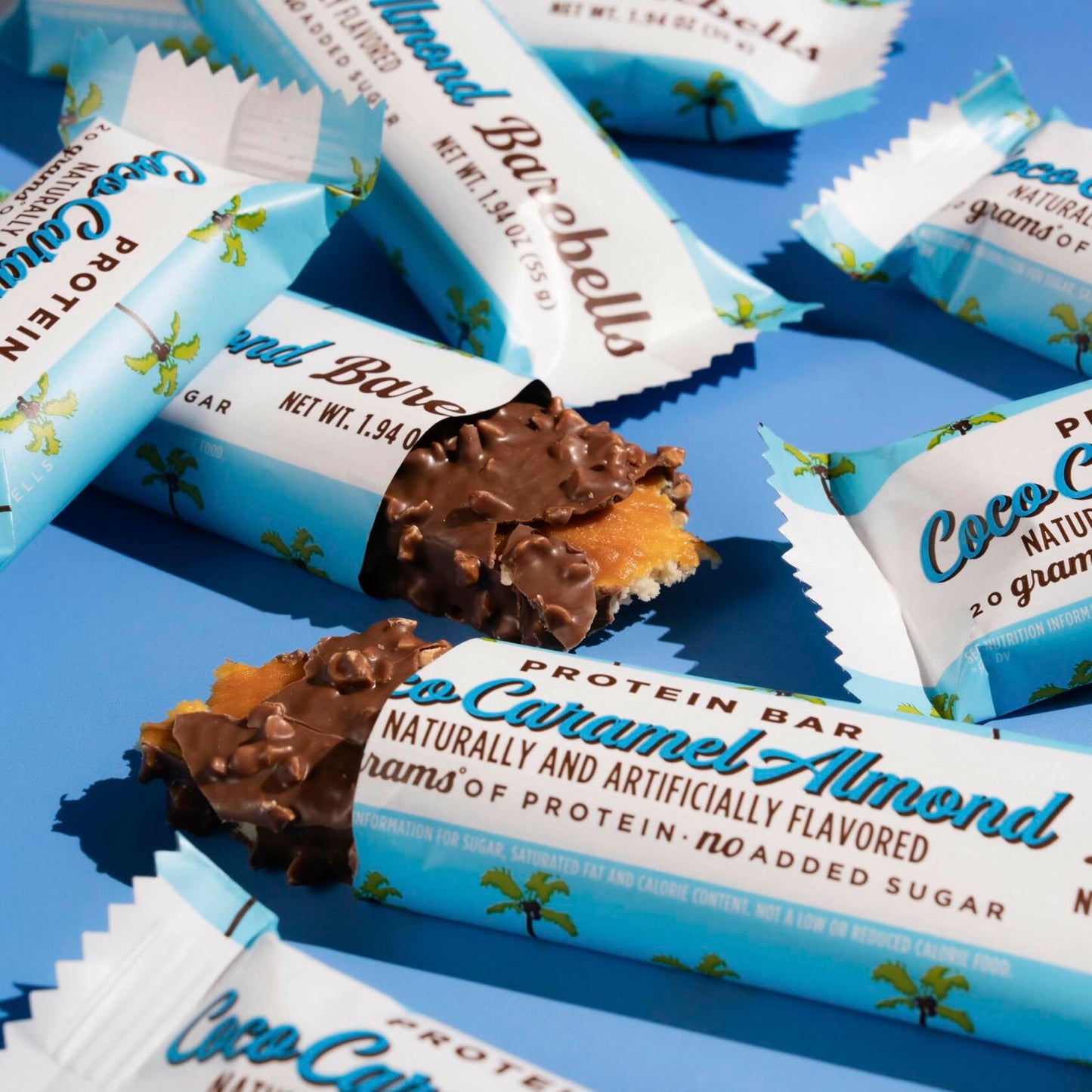 Barebells Protein Bars Coconut Caramel Almond - 12 Count, 20g High Protein Treats - Chocolate Nutrition Bar with 1g Total Sugars - On-The-Go Breakfast or Post-Workout Snack