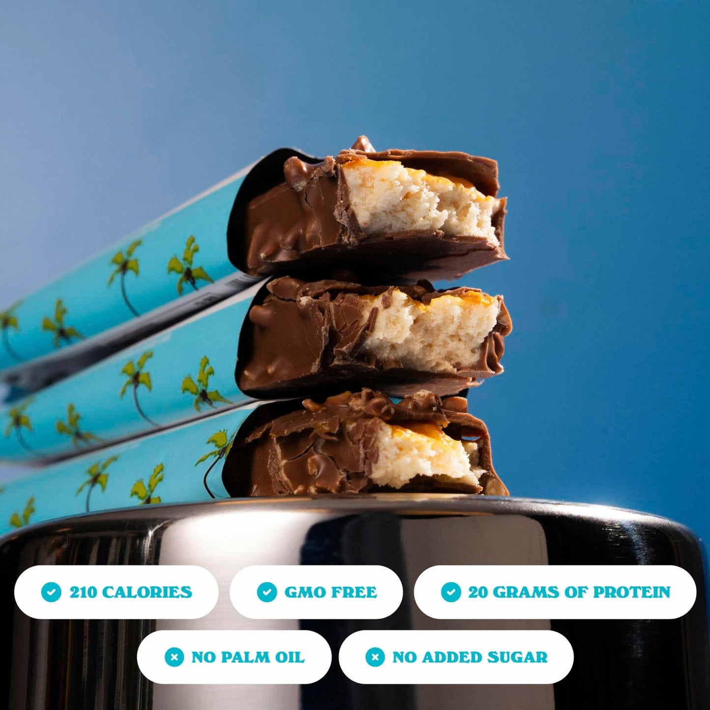 Barebells Protein Bars Coconut Caramel Almond - 12 Count, 20g High Protein Treats - Chocolate Nutrition Bar with 1g Total Sugars - On-The-Go Breakfast or Post-Workout Snack