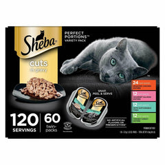 Sheba Perfect Portions Wet Cat Food Trays, Variety Pack, 2.6 Ounce (60 Count)
