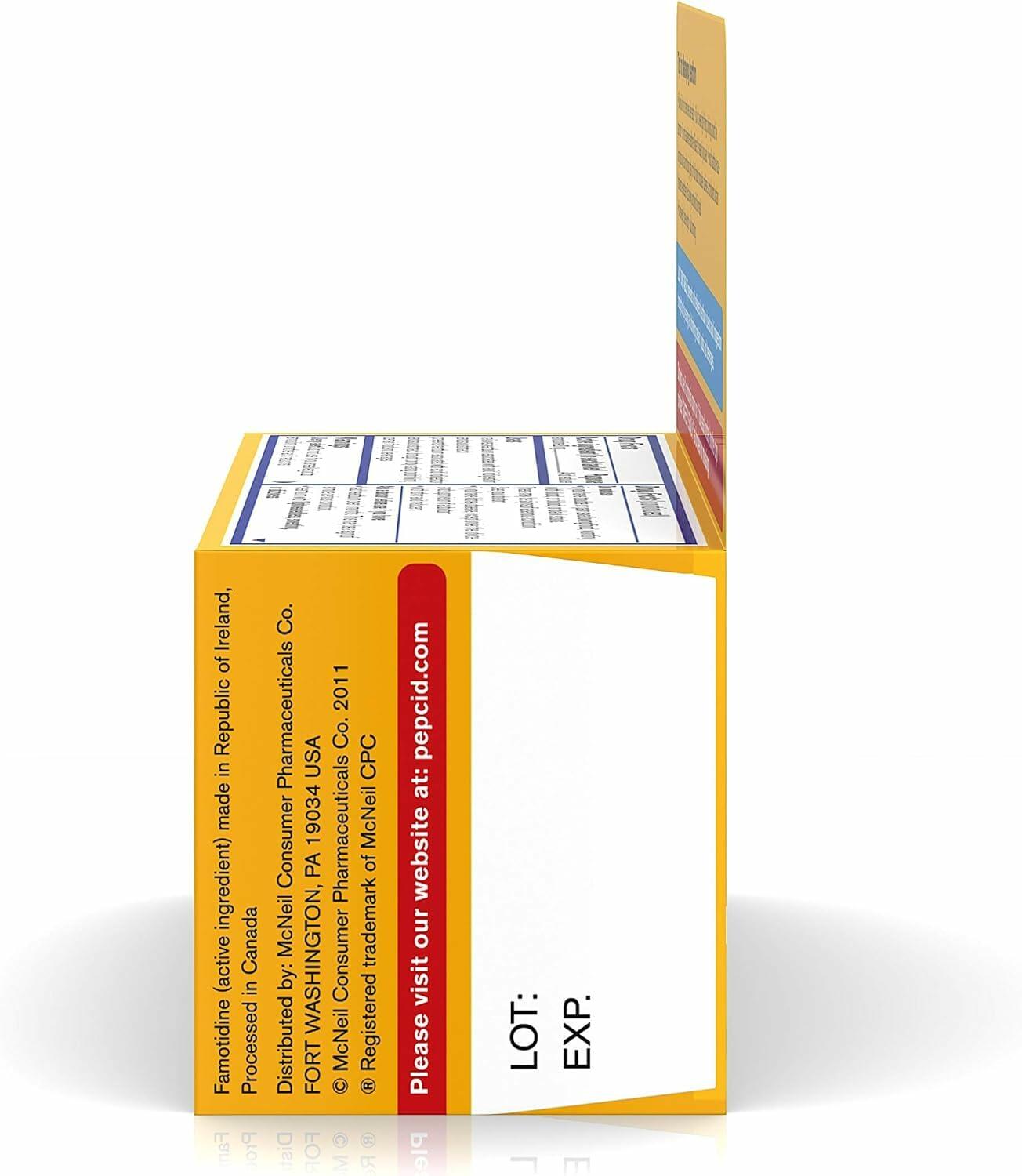 CSC 24 - Convenient 2 Pack Pepcid AC Maximum Strength Acid Reducer Prevent Relieves Heartburn Famotidine Tablets 20mg - 2 Pack of 50 Tablets (100 Tablets Total)