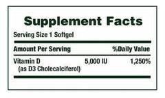 Nature's Bounty Immune Health Vitamin D3 5000 iu, Rapid Release 400 Softgels