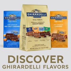 GHIRARDELLI Premium Assorted Chocolate SQUARES, 23.6 oz Bag Variety Pack of Milk, Dark, Mint, and Caramel Chocolates