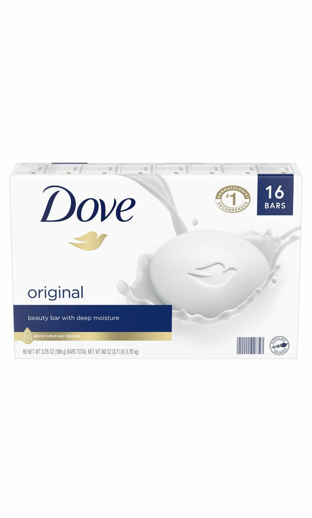 Dove Bar Soap Moisturizing 16 Bars, 4 Oz