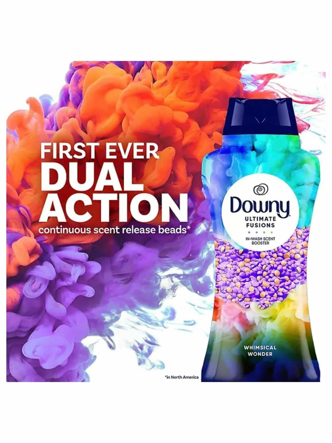 Downy Ultimate Fusions In-Wash Scent Booster Beads + Dual Action Scent Release, Whimsical Wonder (24 oz.)
