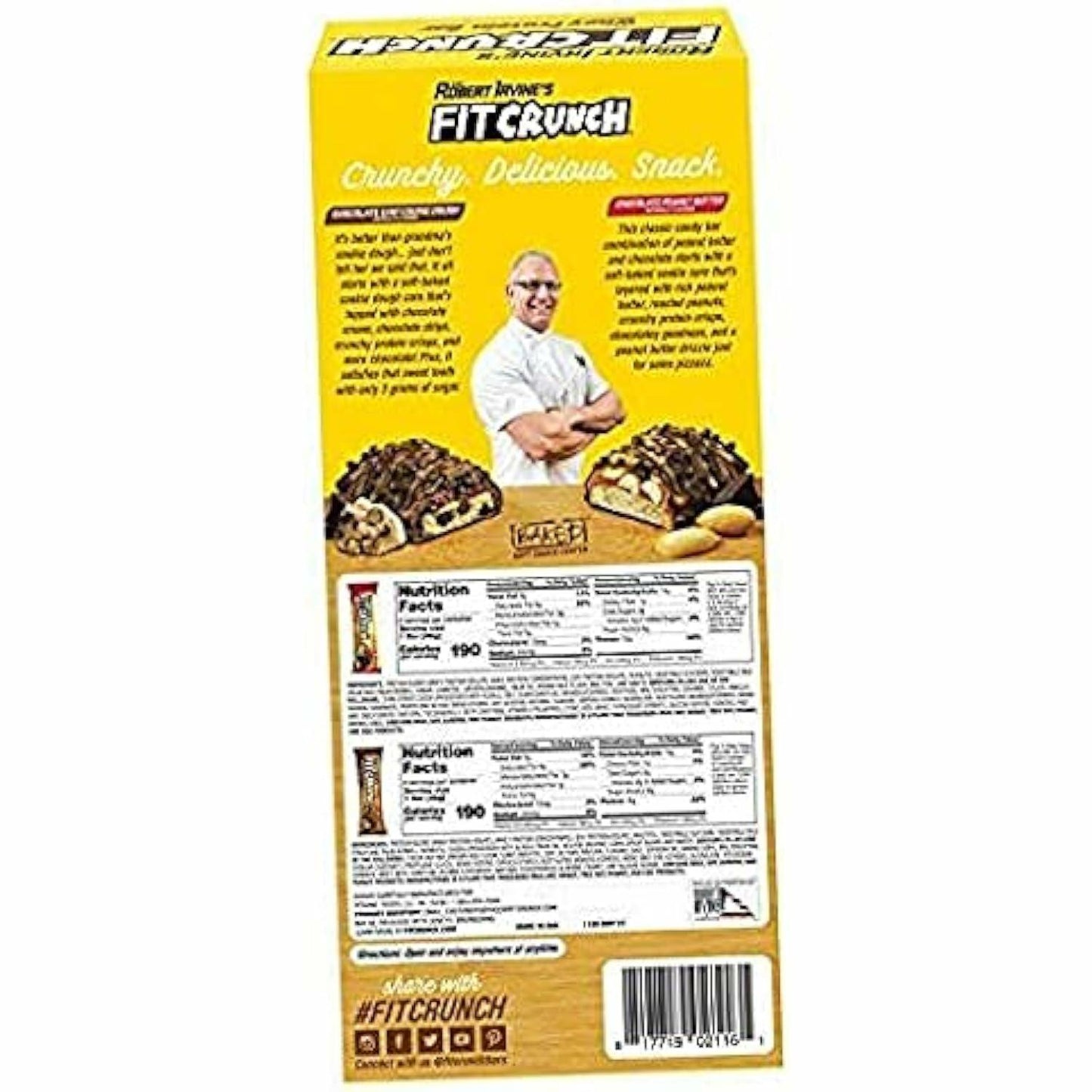 Chef Robert Irvine's FITCRUNCH High Protein Bars Variety, 1.62 Ounce (18 Count)