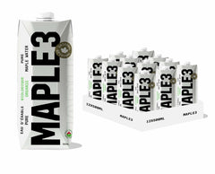 Maple 3 Organic Maple Water, 100% Natural Hydratation, Straight from a Tree, 1 Ingredient (Maple Sap), 46 Essential Bioactive Compounds, Electrolytes & Minerals, No Sugar Added, Low in Calories, No