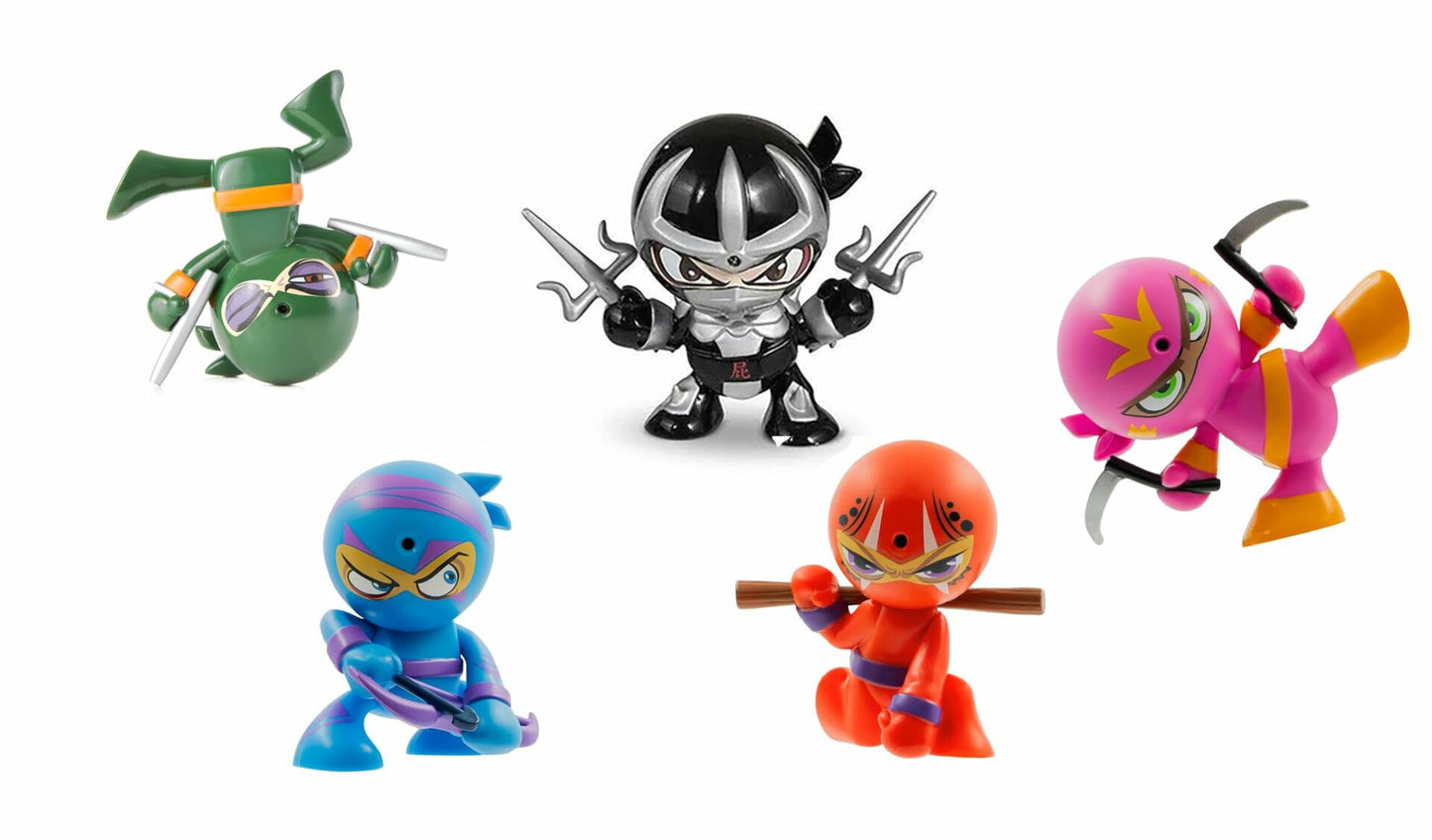 5 Pack of Farty-Fart Ninjas with 10 Motion Activated Fart Sounds! Farty Pack