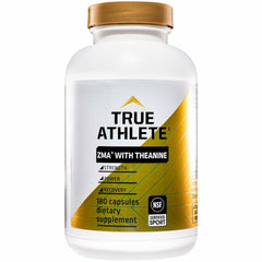 True Athlete ZMA with Theanine is Designed for Better Immune Function and Muscle Repair Also Supporting Energy Metabolism and Better Sleep Recovery. (180 Capsules)