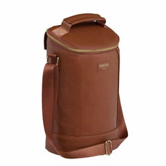 Igloo Luxe Collection Beverage Tote, MaxCold Insulation, Removable Divider, Metallic Liner (Cognac)