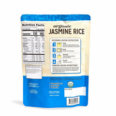 Ritika’s Global Grains Certified Organic Jasmine Rice, Ready Rice in 90 Seconds, Microwaveable 8.8 oz Pouch (Pack of 6)