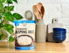 Ritika’s Global Grains Certified Organic Jasmine Rice, Ready Rice in 90 Seconds, Microwaveable 8.8 oz Pouch (Pack of 6)