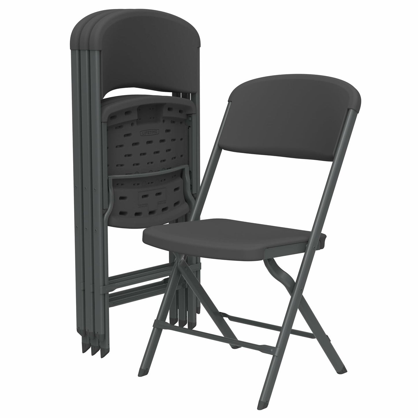 LIFETIME Folding Chairs, Heavy Duty Foldable Chair Contoured for Comfort, 4-Pack