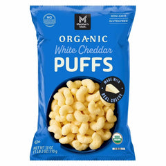 Member's Mark Organic White Cheddar Puffs, Non-GMO, Gluten Free, Made with Real Cheese, 18 oz 1 Bag