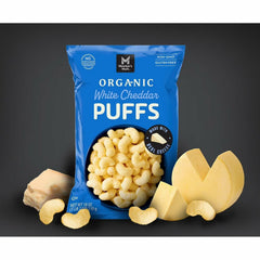 Member's Mark Organic White Cheddar Puffs, Non-GMO, Gluten Free, Made with Real Cheese, 18 oz 1 Bag