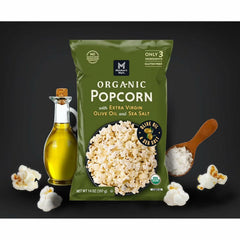 Member's Mark Organic Popcorn with Extra Virgin Olive Oil and Sea Salt, Gluten Free, 14 oz 1 Bag
