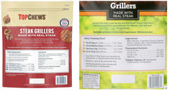 Top Chews Steak Grillers for Dogs, 32 oz - Made with Real Steak; Beef is The #1 Ingredient; No Artificial Flavors; No Artificial Preservatives. - Package May Vary
