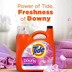Tide with Ultra Downy Liquid Laundry Detergent, April Fresh, 100 Load, 128 Fl Oz