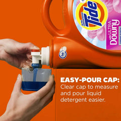 Tide with Ultra Downy Liquid Laundry Detergent, April Fresh, 100 Load, 128 Fl Oz