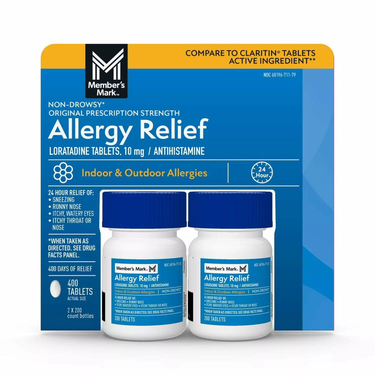 Member’s Mark Allergy Relief Loratadine Tablets 10 mg (400 Count)