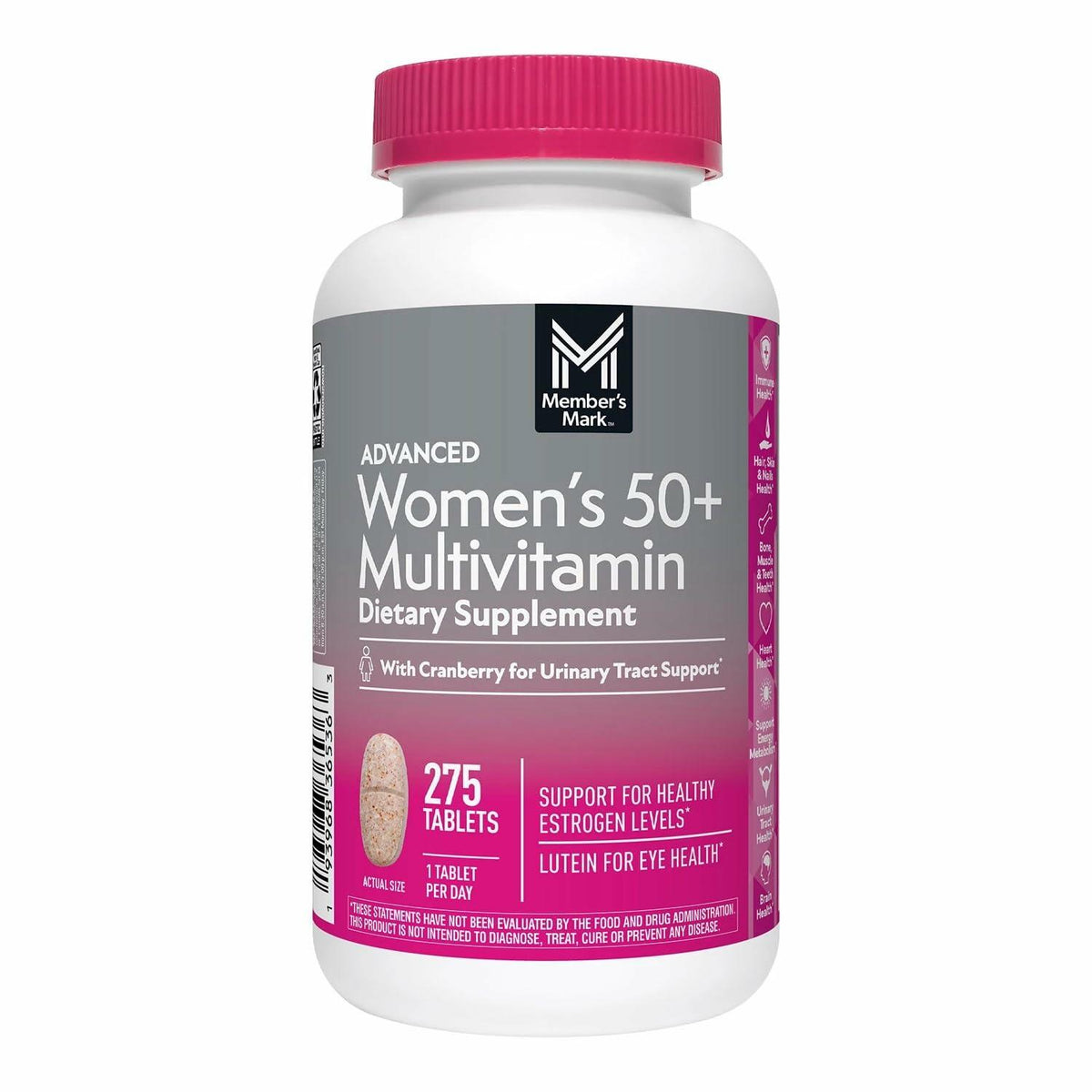 Member's Mark Advanced Women's 50+ Multivitamin Tablets, 275 Count
