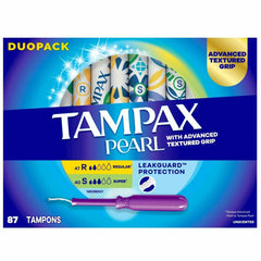 Tampax Pearl Tampons, Duopack, 87 Count