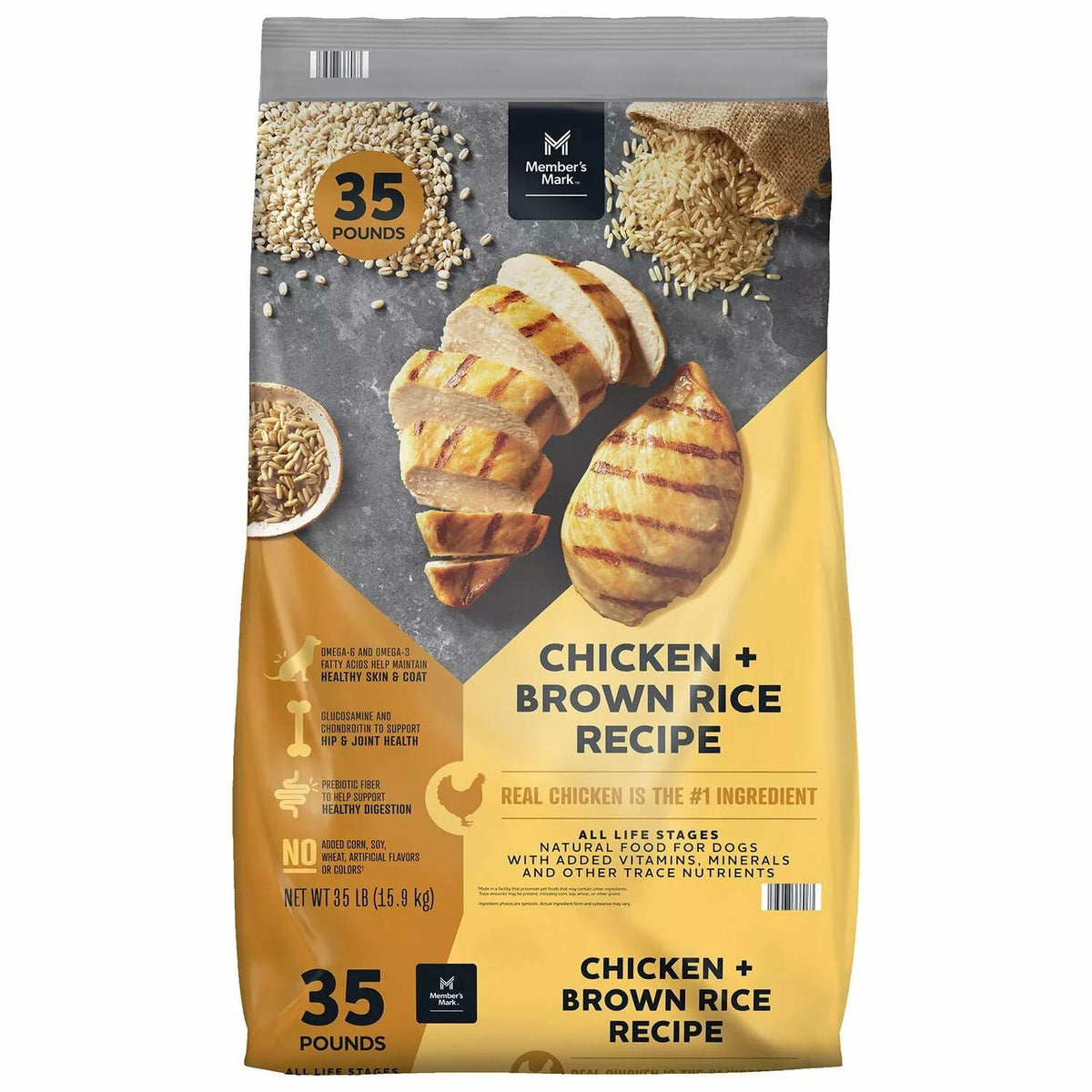 Member's Mark Chicken + Brown Rice Recipe Dry Dog Food (35 Pounds)