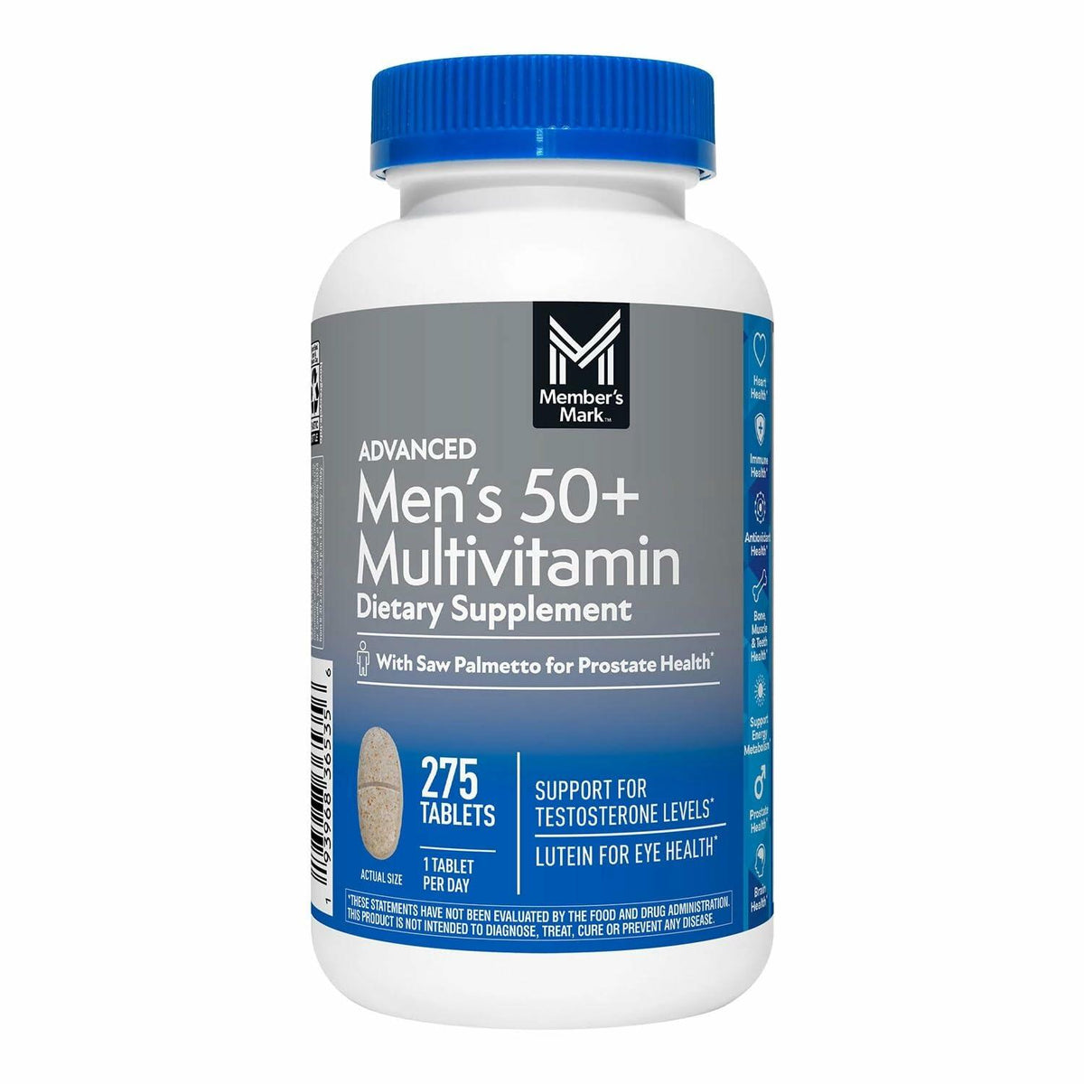 Member's Mark Advanced Men's 50+ Multivitamin Tablets, 275 Count