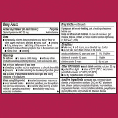 Member’s Mark Allergy Relief Tablets, 25 mg Diphenhydramine HCL, 600 Count