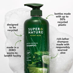 Super Nature Shampoo and Conditioner Set – Sulfate Free, Paraben Free Hair Care Duo Hydrating & Nourishing Formula with Aloe for Dry, Damaged, Curly, or Color Treated Hair 2 Pack (16 fl oz Bottles)