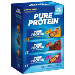 Protein Bars, 20-21g Pure Protein per Bar, Variety Pack, 1.76 oz, 25 CT