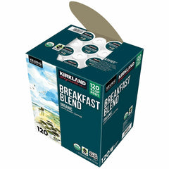 Kirkland Signature Coffee Organic Breakfast Blend K-Cup Pod, 120 Count