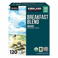 Kirkland Signature Coffee Organic Breakfast Blend K-Cup Pod, 120 Count