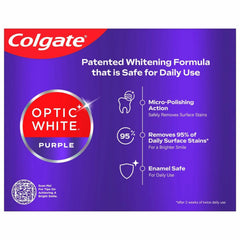 Colgate Optic White Purple Whitening Toothpaste, 4.2 Ounce (Pack of 4)