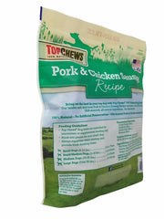 Top Chews Pork & Chicken Sausage Dog Treats 100% Natural 36 OZ