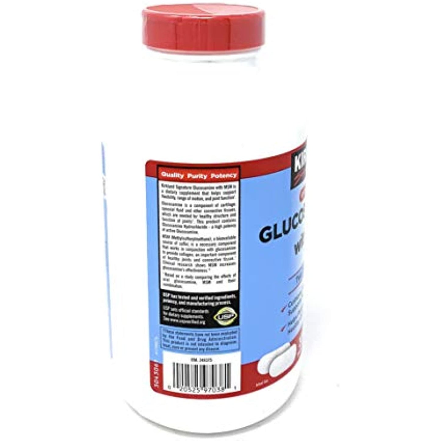 Kirkland Signature Extra Strength Glucosamine HCI 1500mg With MSM 1500 mg 375 Tablets