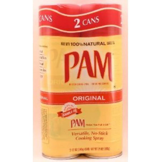 Pam Original No-Stick Cooking Spray 100% natural Canola Oil ,SIX (6) pack - 12oz each can