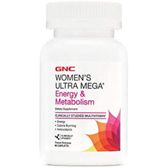 GNC Womens Ultra Mega Energy and Metabolism Multivitamin for Women, 90 Count, for Increased Energy, Metablism, and Calorie Burning