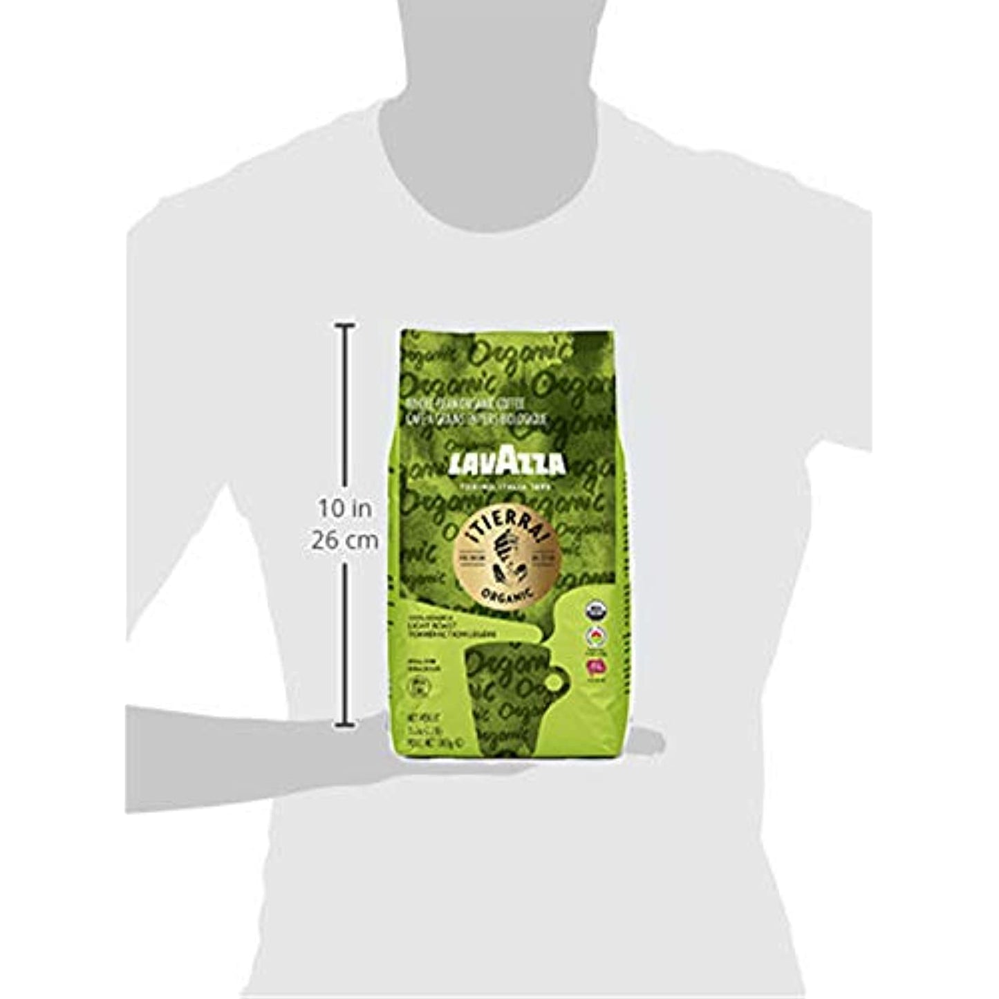 Lavazza Organic �Tierra! Whole Bean Coffee Blend, Light Roast, 2.2 LB (packaging may vary) ,Premium Arabica, USDA Organic, Canada Organic, UTZ & Euro Leaf Organic certified;100% sustainably grown