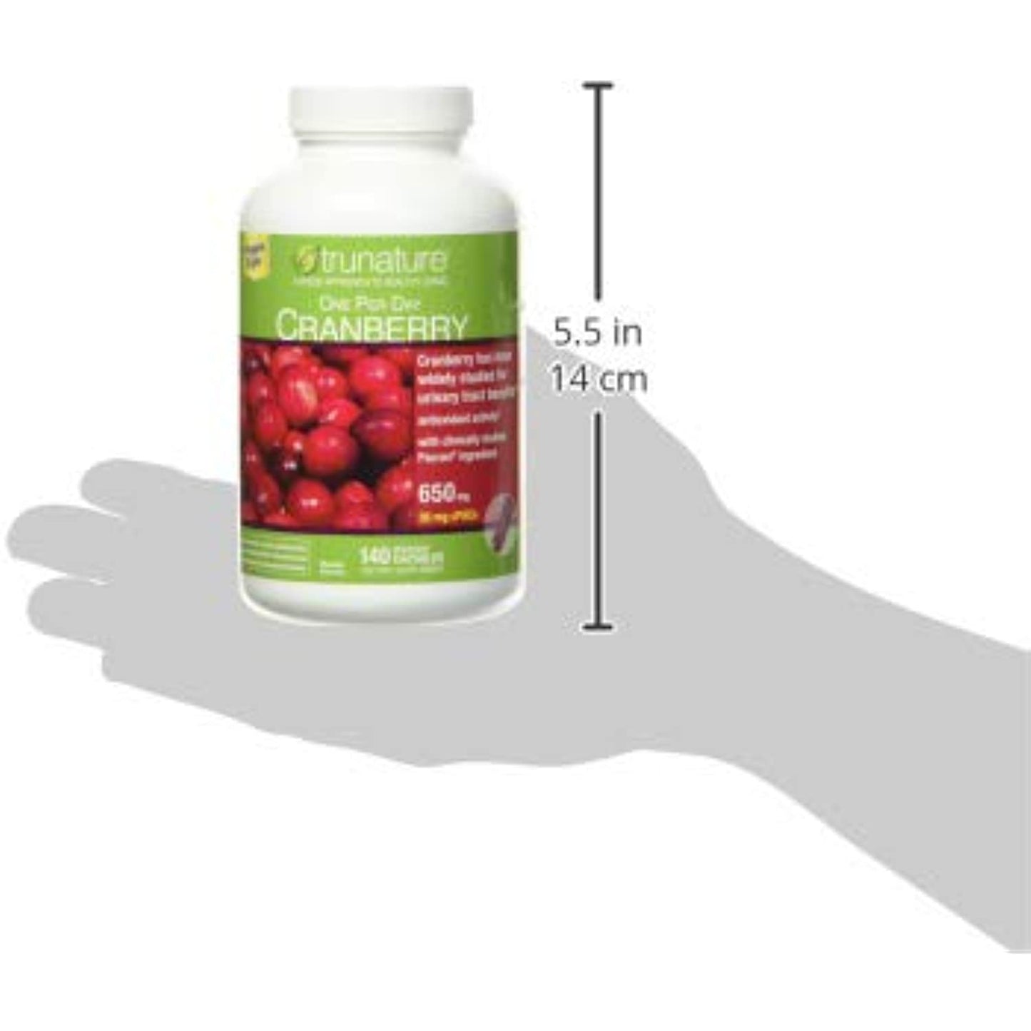 trunature One Per Day Cranberry 650 mg, 140 Vegetarian Capsules