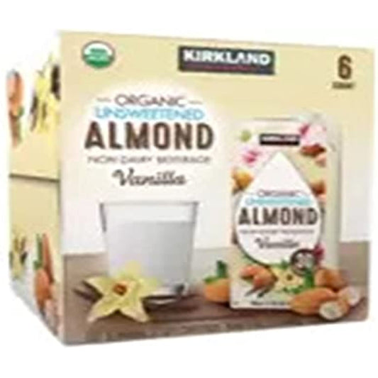 Kirkland Signature Organic Almond Unswtd Beverage, 31.9 Fl Oz (Pack of 6)