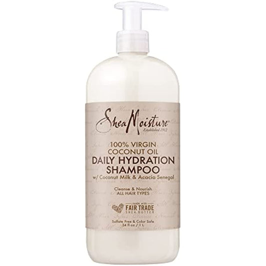 Shea Moisture 100% Virgin Coconut Oil Milk Daily Hydration, Shampoo, 34 FL OZ