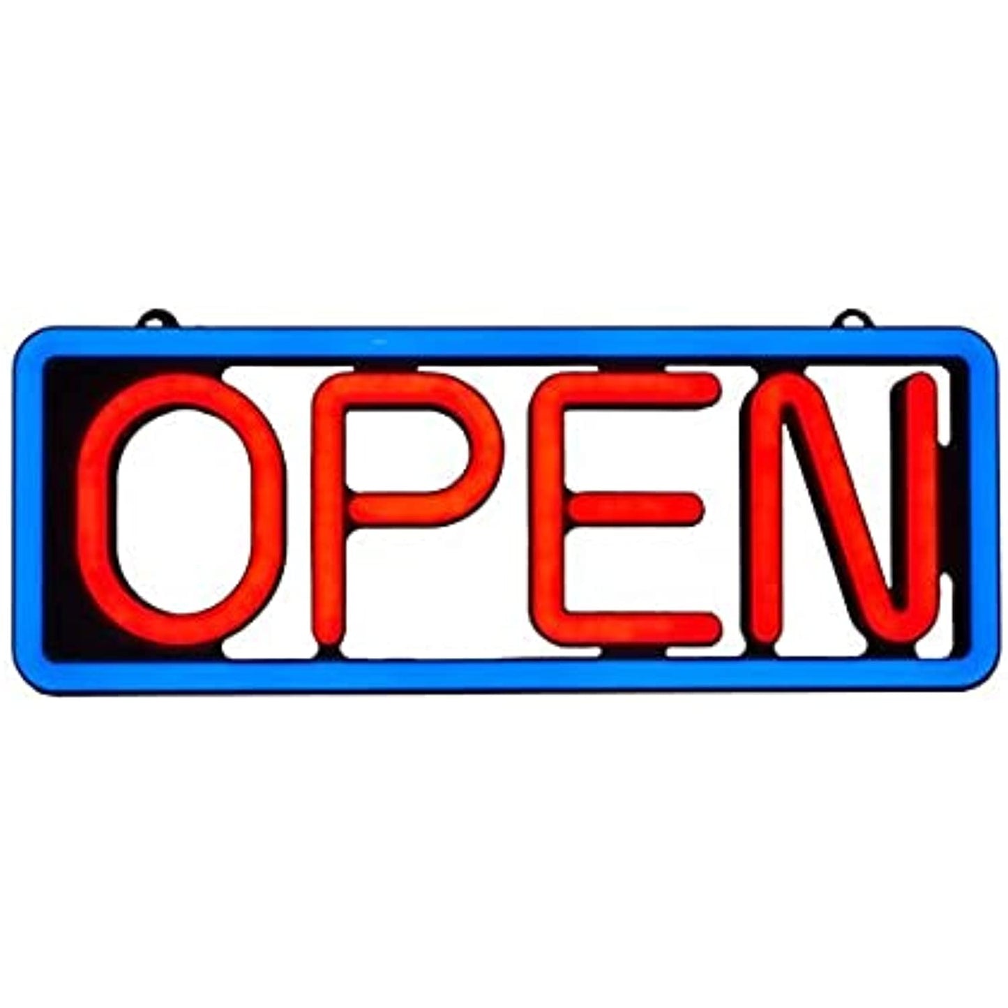 Pro-Lite Ultra Bright Electronic LED Neon Multi-Color Business Store Window Open Sign, 8.25" H x 22" W x 2" D, 7 Programmable Border Colors, 9 Animation Effects & Speed Control, Wireless Remote