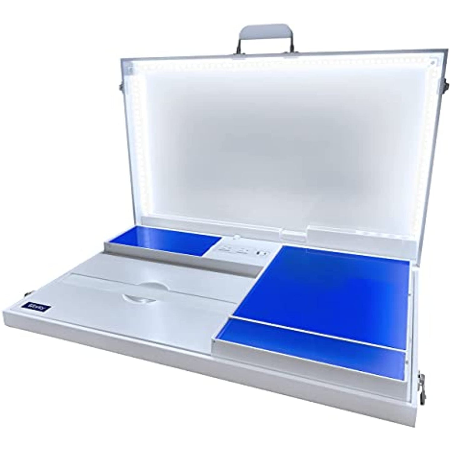 Worky 15-in-1 The Home Office Portable Multifunction Workstation Desk with Built-in Power and Charging, LED Video Conference Lighting, Storage and Organization, and Magnetic Dry Erase Board
