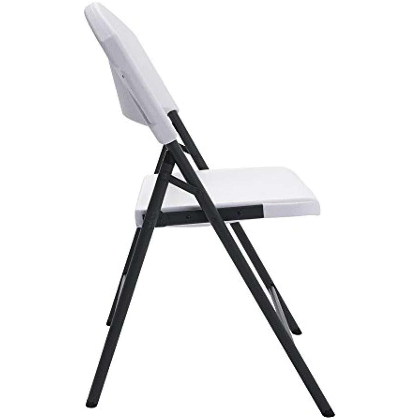 Lifetime 42810 Light Commercial Folding Chair, White Granite, Pack of 4