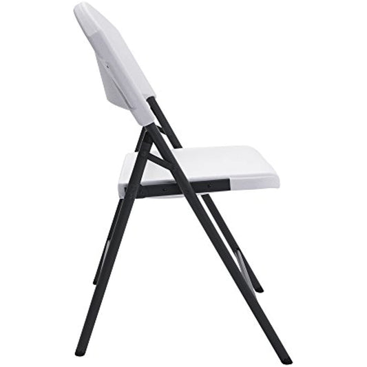 Lifetime 42810 Light Commercial Folding Chair, White Granite, Pack of 4